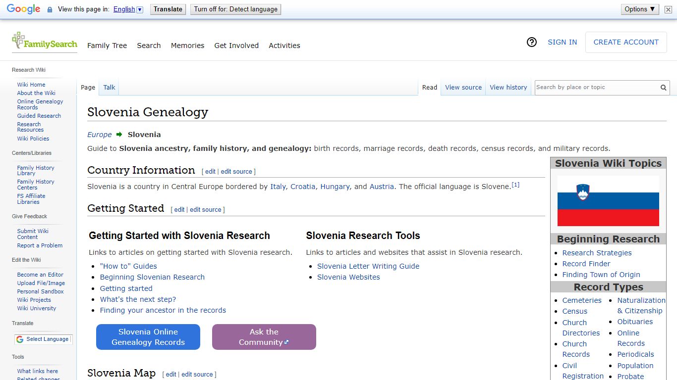 Slovenia Genealogy • FamilySearch